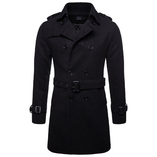 Chaqueta Larga Casual para Hombre - Estilo Europeo y Americano - Image 10