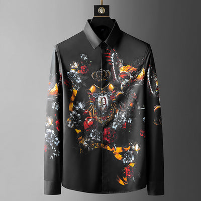 Camisa Manga Larga para Hombre con Detalles en Strass y Acabado Premium - Image 7