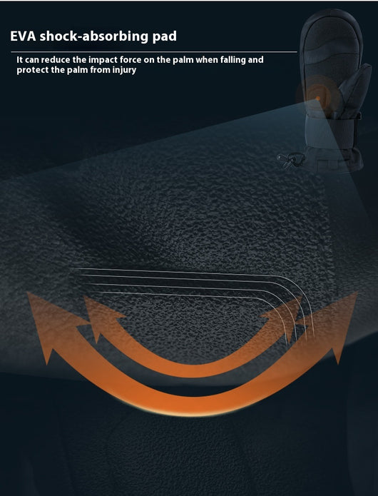 Guantes de Esquí con Banda Muñeca, Absorción de Impactos y Aislamiento Térmico Impermeable - Image 13