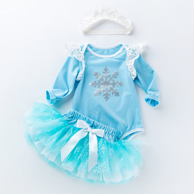 Mono Falda Azul Cielo con Mangas Largas y Detalles de Alas - Image 11