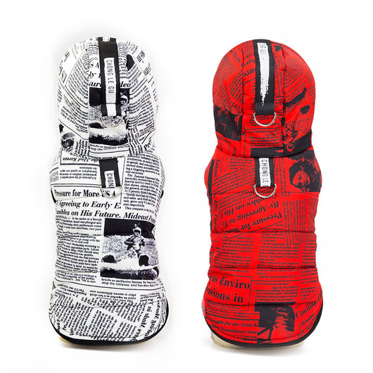 Ropa de Algodón Estampado Periódico para Mascotas - Image 3