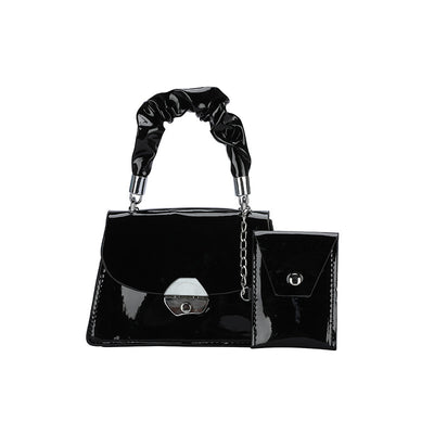 Bolso Bandolera de Cuero Charol Brillante - Diseño Minimalista y Elegante - Image 5