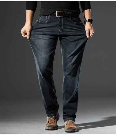 Jeans Rectos Elásticos para Hombre - Primavera Otoño Fit Cómodo - Image 24