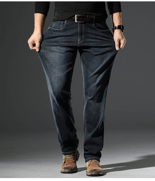 Jeans Rectos Elásticos para Hombre - Primavera Otoño Fit Cómodo - Image 24