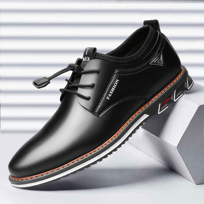 Zapatos de Cuero para Hombre Punta Redonda - Comodidad y Estilo Moderno - Image 3