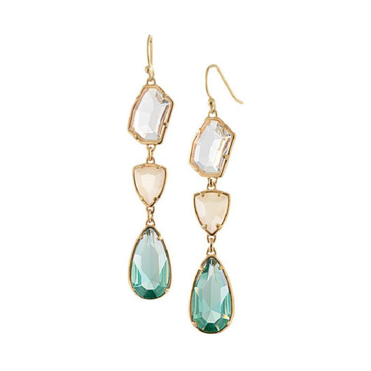 Aretes de Cristal Gema Aleación con Colgante Elegante - Joyería Moderna Estilo Europeo