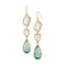 Aretes de Cristal Gema Aleación con Colgante Elegante - Joyería Moderna Estilo Europeo