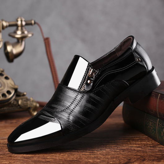 Zapatos de Cuero para Hombre Ejecutivos Transpirables con Diseño Perforado - Image 3