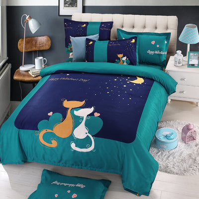 Juego de Cama Matrimonial de Algodón con Diseño Infantil - Set Completo de 4 Piezas - Image 4