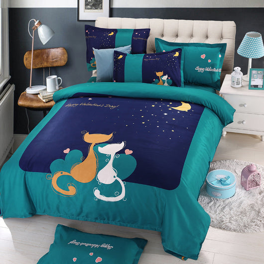Juego de Cama Matrimonial de Algodón con Diseño Infantil - Set Completo de 4 Piezas - Image 4