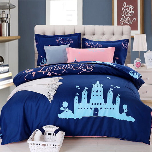 Juego de Cama Matrimonial de Algodón con Diseño Infantil - Set Completo de 4 Piezas - Image 2