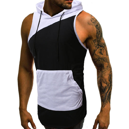 Chaleco Deportivo sin Mangas con Capucha y Combinación de Colores para Verano - Image 12