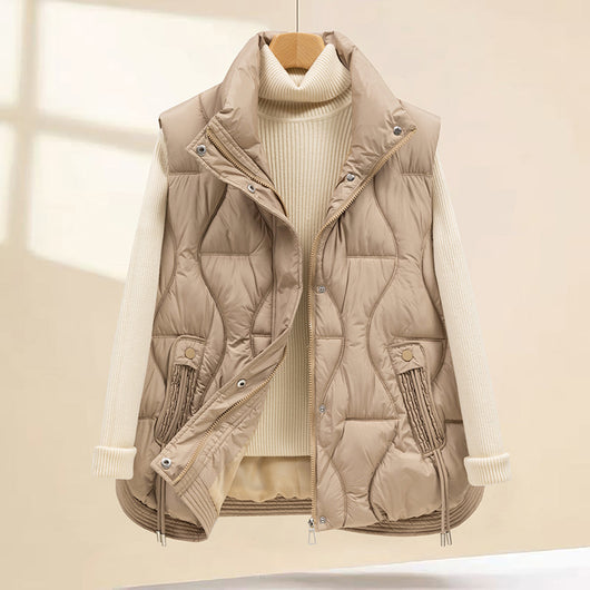Chaleco Acolchado de Algodón para Invierno - Chaqueta Corta Térmica para Mujer - Image 16