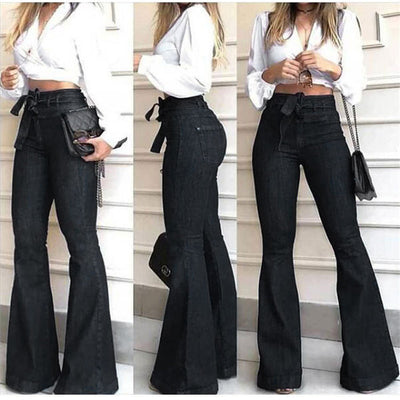 Pantalones Acampanados Elásticos con Cordones - Image 2