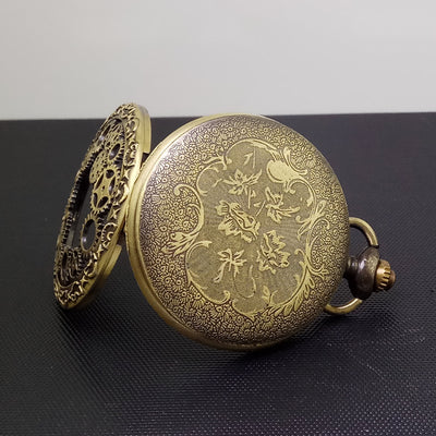 Reloj de Bolsillo Vintage Clásico Grande con Engranajes Hueco - Image 10