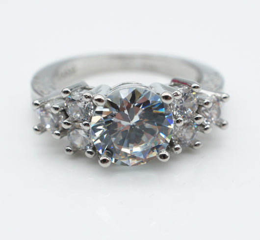 Anillo de Compromiso Circón de Ocho Corazones y Ocho Flechas - Grado Premium - Image 3