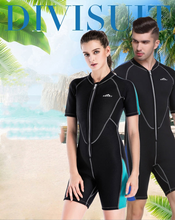 Traje de Neopreno Unisex Grueso con Manga Corta para Buceo y Surf