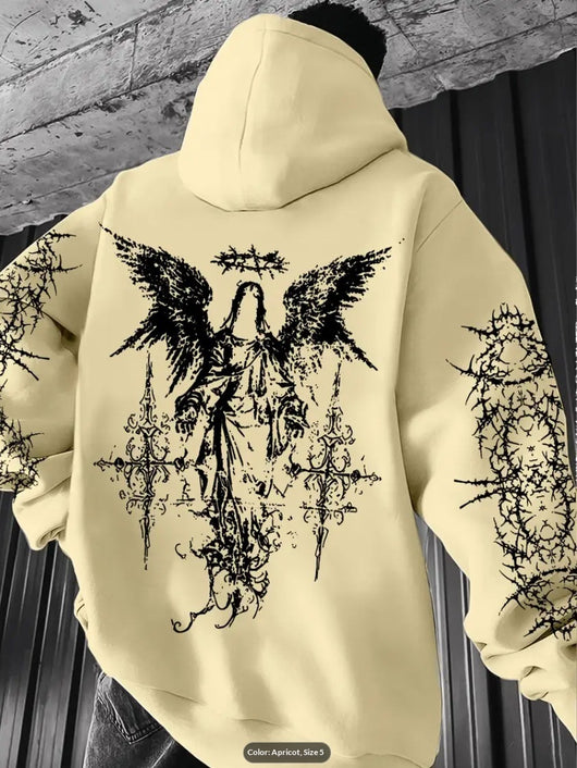 Sudadera Hombre con Estampado 3D Digital Alas de Ángel - Image 9