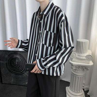 Camisa Manga Larga Bloques de Color Estilo Hong Kong - Image 6