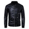 Chaqueta Casual Slim-Fit con Cuello de Pie y Bloques de Color para Hombre