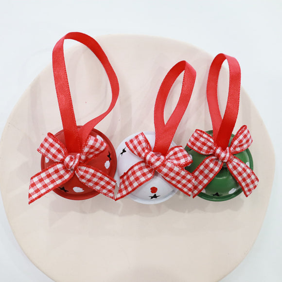 Guirnalda Navideña con Moños y Campanas de Metal - Decoración de 4cm