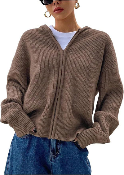 Cardigan Holgado de Punto Grueso con Cierre - Image 10