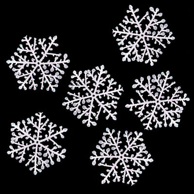 Copos de Nieve Decorativos de Plástico Cepillado para Navidad - Image 5