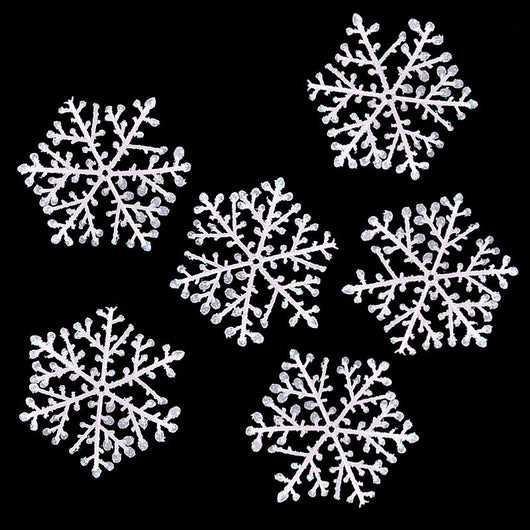 Copos de Nieve Decorativos de Plástico Cepillado para Navidad - Image 5