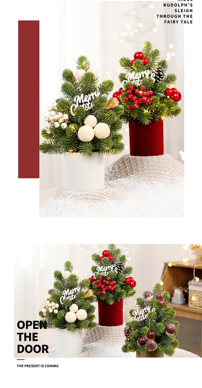Adornos Navideños LED Piñas de Pino Miniatura Norbison para Árbol de Escritorio - Image 14
