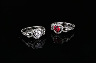 Pulsera Personalizada Anillo Corazón Rojo para Boda - Image 7