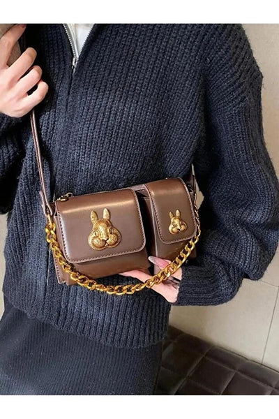 Bolso Baguette para Mujer con Diseño de Ardilla - Bolsa de Hombro Elegante - Image 6