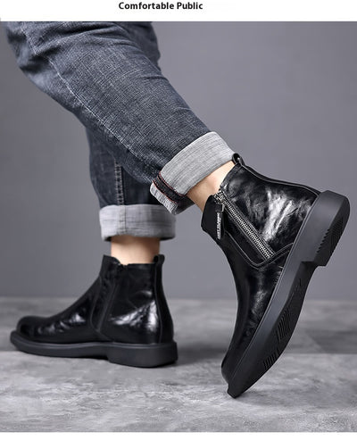 Botas de Trabajo Estilo Británico Antideslizantes Transpirables para Hombre - Image 23