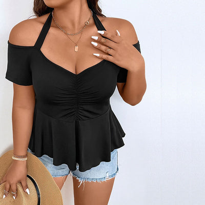 Blusa Elegante Ajustada al Talle con Hombros Descubiertos - Image 4