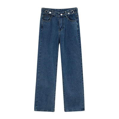 Pantalones Vaqueros Cintura Alta Corte Recto Pierna Ancha - Image 6