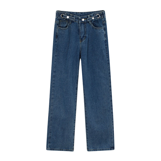 Pantalones Vaqueros Cintura Alta Corte Recto Pierna Ancha - Image 6