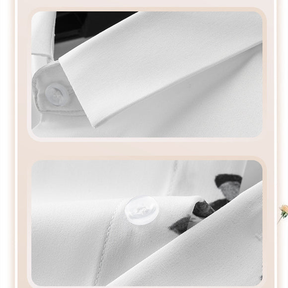 Camisa Slim Fit para Hombre con Estampado de Pintura Artística