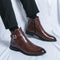 Botas Martin de Cuero Estilo Británico con Cierre Lateral para Hombre