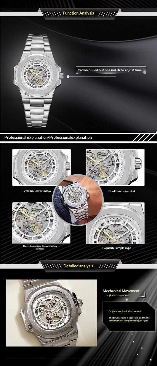 Reloj Automático Empresarial con Esfera Luminosa - Image 17