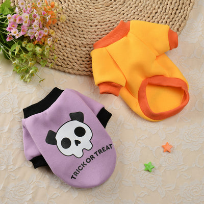 Suéter Navideño para Perros Pequeños - Diseño Calavera y Calabaza - Image 3