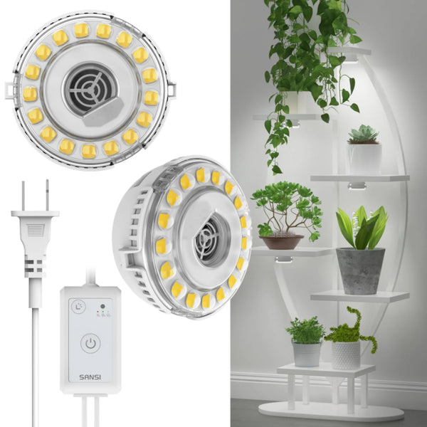 Lámpara de Crecimiento LED Dual Espectro Completo con Temporizador