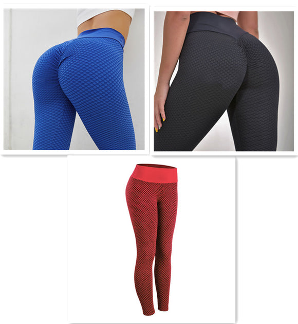 Leggings de Cintura Alta sin Costuras con Estampado Cuadros para Yoga y Fitness