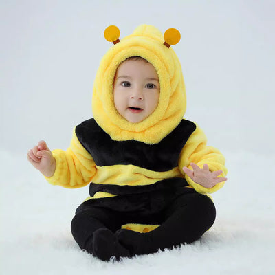 Pijama Enterizo Bebé Diseño Abeja en Franela Suave - Image 3