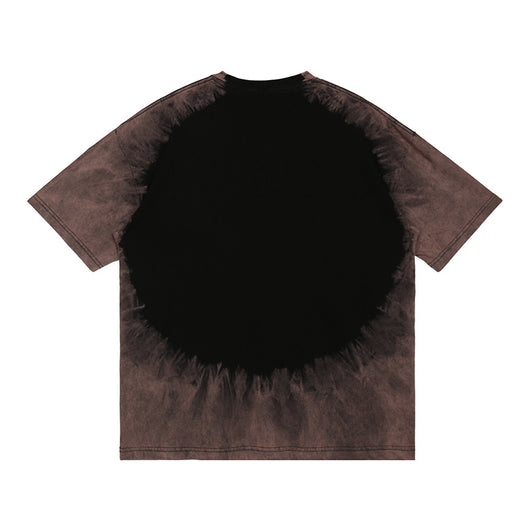 Playera Hip Hop Degradado Tie Dye con Detalles Rotos - Image 4