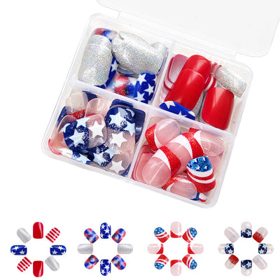 Uñas Decoradas Estrella de Cinco Puntas - Diseño Independencia - Image 2