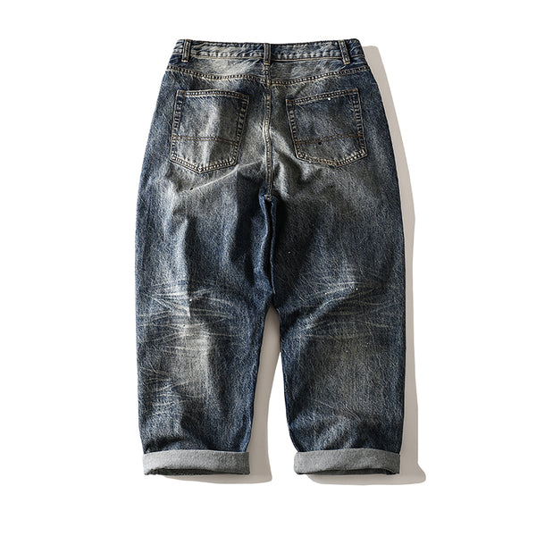 Jeans Cropped Sueltos Casuales de Tendencia