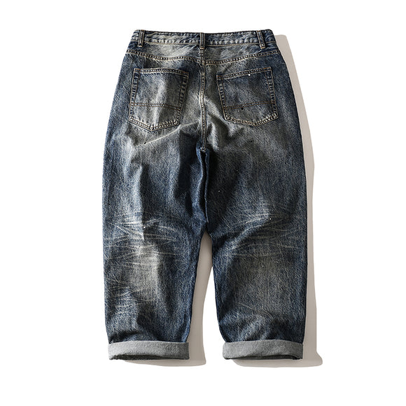 Jeans Cropped Sueltos Casuales de Tendencia