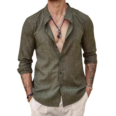 Cardigan Tipo Camisa de Cuello Alto para Hombre - Image 5