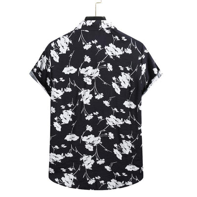 Camisa Casual de Manga Corta con Estampado Floral para Hombre - Image 13