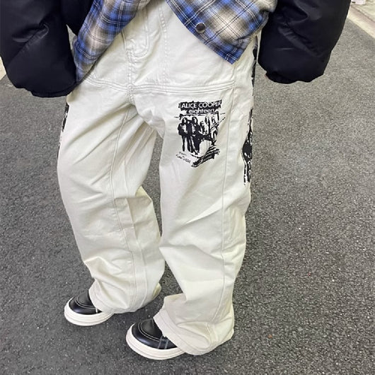 Jeans Hombre Estampado Hip Hop Primavera