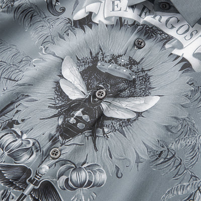 Camisa Estampada Manga Larga para Hombre - Diseño Moderno sin Planchado - Image 5